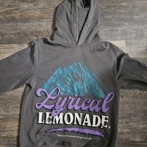 Lyrical Lemonade Charcoal Hoodie with Purple Graphic